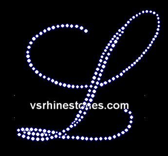 6 Inch Monogram Letter Rhinestone Car Decal - SELECT LETTER